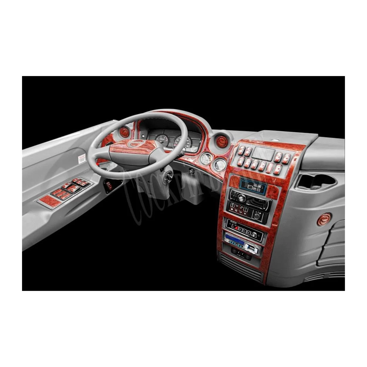 Isuzu Novo L?x 01.2012 3D Interior Dashboard Trim Kit Dash Trim Dekor 36-Parts