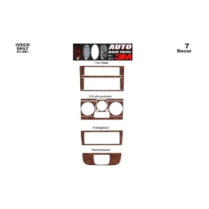 Iveco Daily 01.2007 3D Interior Dashboard Trim Kit Dash Trim Dekor 7-Parts 2