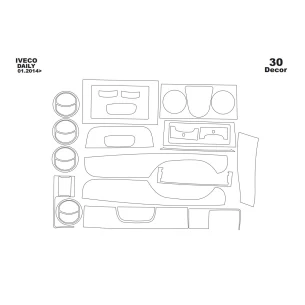 Iveco Daily 2010-2014 3D Interior Dashboard Trim Kit Dash Trim Dekor 30-Parts 2