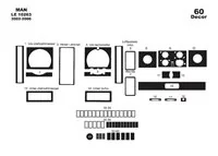 MAN LE 2000 01.2002 3D Interior Dashboard Trim Kit Dash Trim Dekor 60-Parts - 1 - Interior Dash Trim Kit MAN LE 2000 01.2002 3D Interior Dashboard Trim Kit Dash Trim Dekor 60-Parts - 1 - Interior Dash Trim Kit