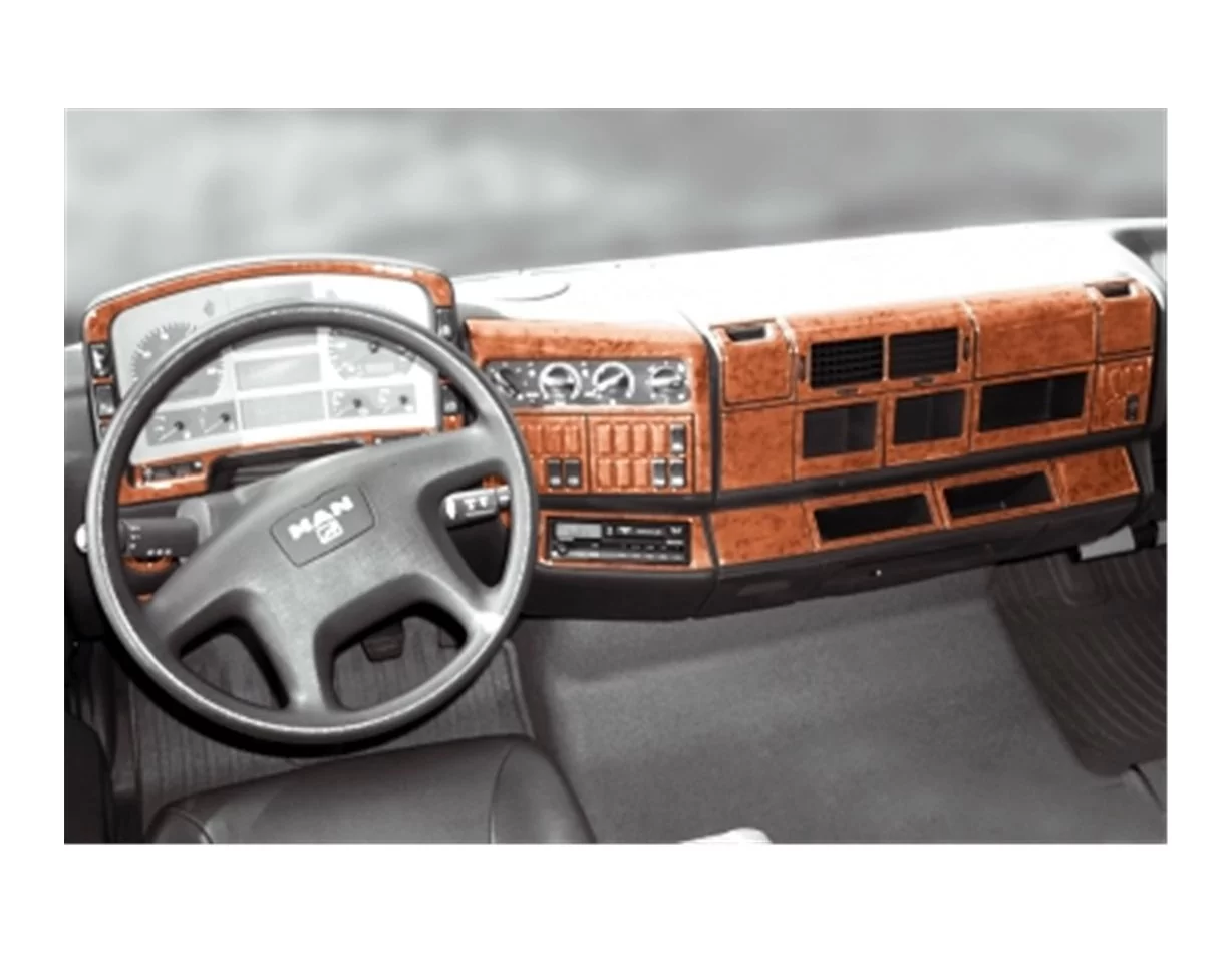 MAN TGA-XXL 01.00-12.05 3D Interior Dashboard Trim Kit Dash Trim Dekor 77-Parts - 1 - Interior Dash Trim Kit