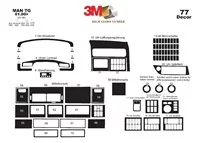 MAN TGA-XXL 01.00-12.05 3D Interior Dashboard Trim Kit Dash Trim Dekor 77-Parts - 2 - Interior Dash Trim Kit MAN TGA-XXL 01.00-12.05 3D Interior Dashboard Trim Kit Dash Trim Dekor 77-Parts - 2 - Interior Dash Trim Kit