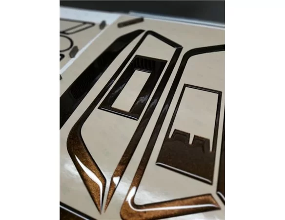 MAN TGE 2019 3D Interior Dashboard Trim Kit Dash Trim Dekor 23-Parts