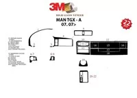 MAN TGX TGS 07.2007 3D Interior Dashboard Trim Kit Dash Trim Dekor 22-Parts - 2 - Interior Dash Trim Kit MAN TGX TGS 07.2007 3D Interior Dashboard Trim Kit Dash Trim Dekor 22-Parts - 2 - Interior Dash Trim Kit