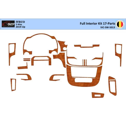 IVECO S-WAY 2019 3D Interior Dashboard Trim Kit WHZ Dash Trim Dekor 17-Parts