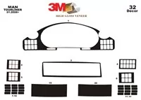 MAN Tourliner 01.2008 3D Interior Dashboard Trim Kit Dash Trim Dekor 30-Parts - 2 - Interior Dash Trim Kit MAN Tourliner 01.2008 3D Interior Dashboard Trim Kit Dash Trim Dekor 30-Parts - 2 - Interior Dash Trim Kit