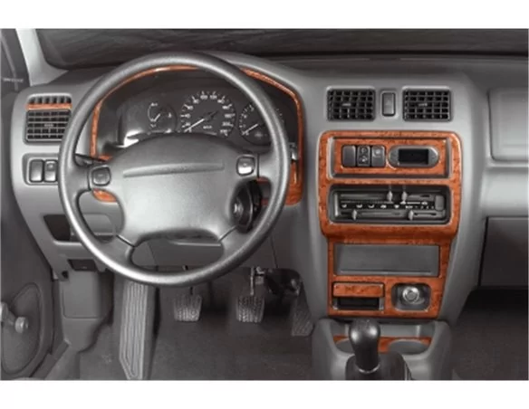 Mazda 323 01.1996 3D Interior Dashboard Trim Kit Dash Trim Dekor 8-Parts - 1 - Interior Dash Trim Kit