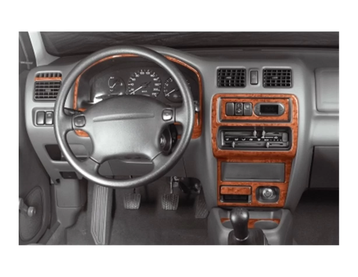 Mazda 323 01.1996 3D Interior Dashboard Trim Kit Dash Trim Dekor 8-Parts - 1 - Interior Dash Trim Kit