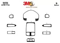 Mazda 323 FS 09.98-11.00 3D Interior Dashboard Trim Kit Dash Trim Dekor 9-Parts - 2 - Interior Dash Trim Kit Mazda 323 FS 09.98-11.00 3D Interior Dashboard Trim Kit Dash Trim Dekor 9-Parts - 2 - Interior Dash Trim Kit