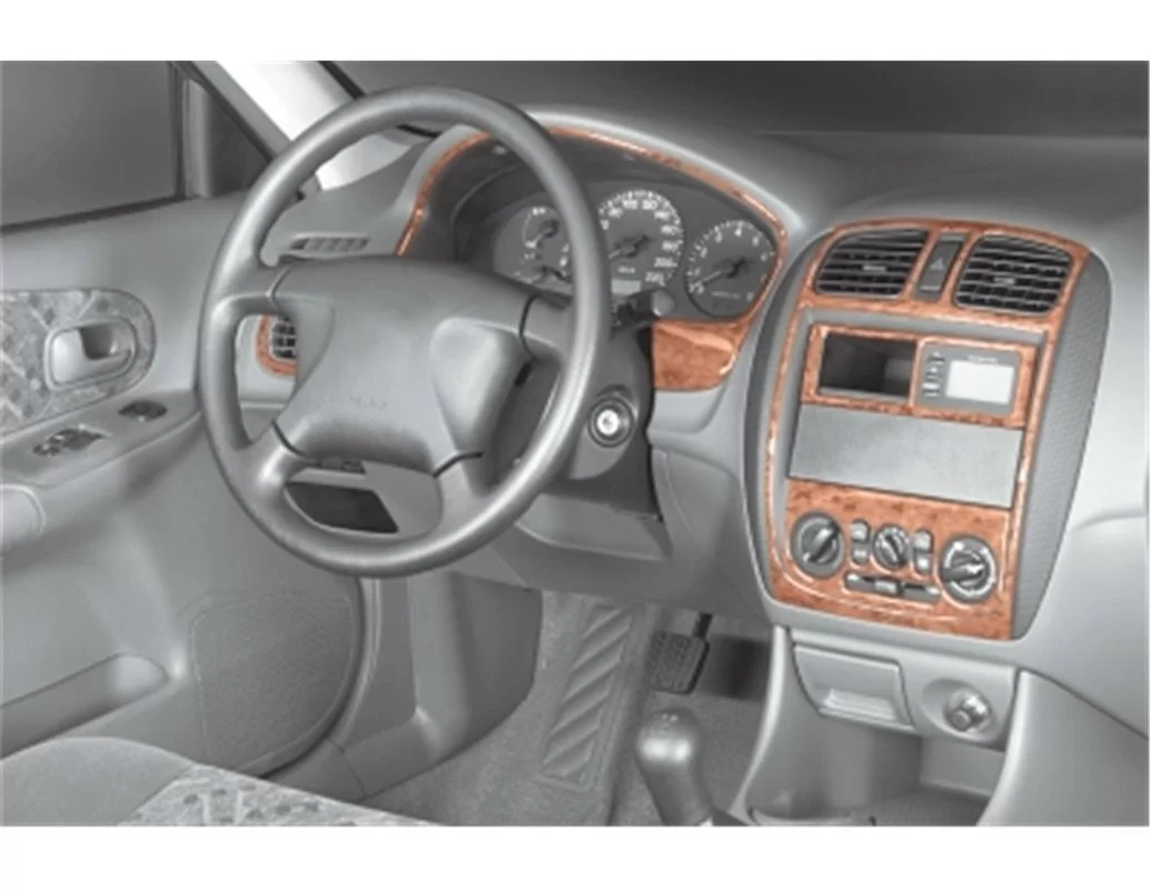 Mazda 323 FS 10.00-05.04 3D Interior Dashboard Trim Kit Dash Trim Dekor 8-Parts - 1 - Interior Dash Trim Kit