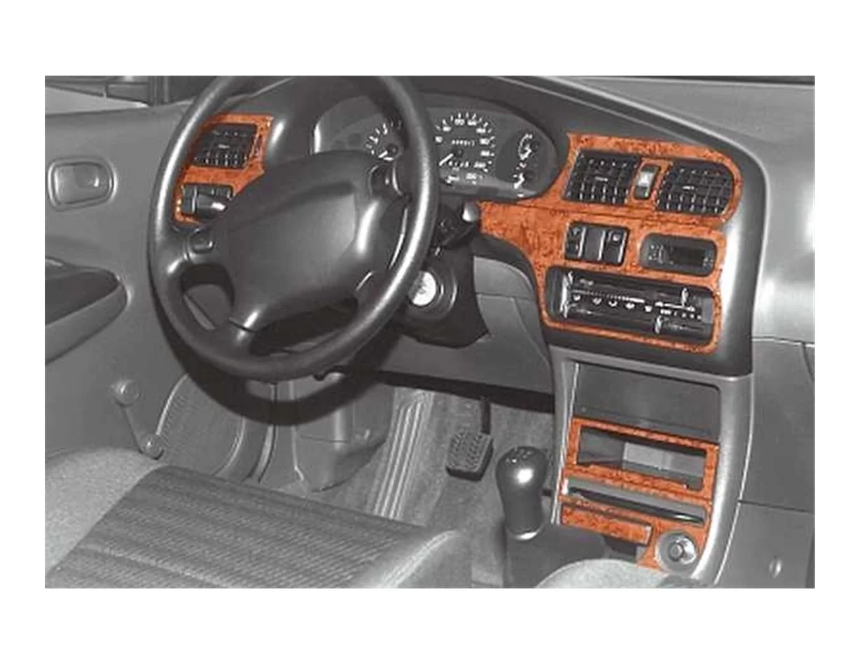Mazda 323 S 01.1994 3D Interior Dashboard Trim Kit Dash Trim Dekor 10-Parts - 1 - Interior Dash Trim Kit