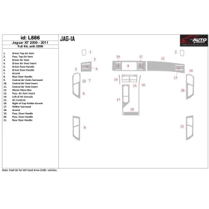 Jaguar S type 2004-UP Full Set, Automatic Gear Interior BD Dash Trim Kit