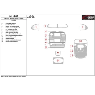 Jaguar X-Type 2003-UP Interior BD Dash Trim Kit 2