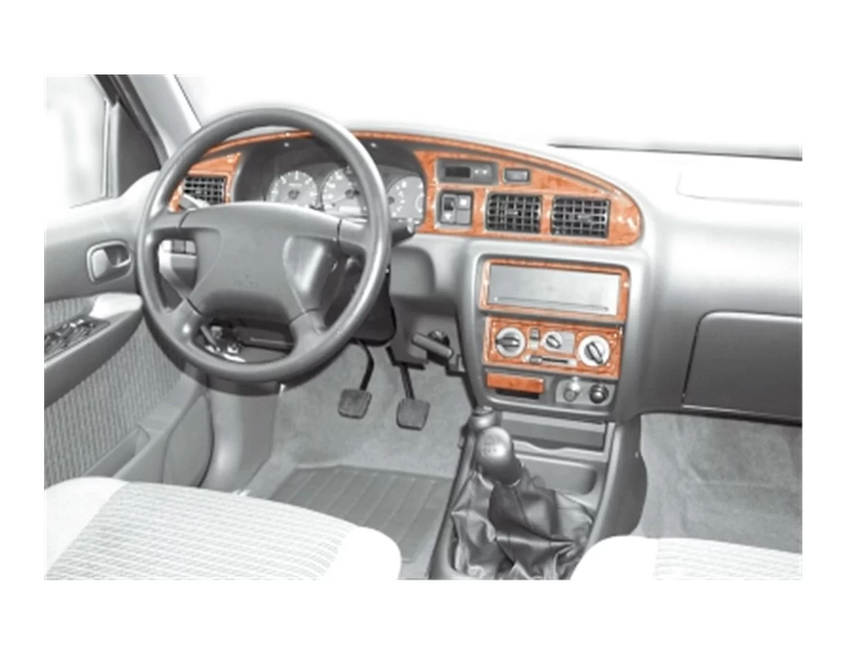 Mazda BT50 Pick-Up 06.99-12.06 3D Interior Dashboard Trim Kit Dash Trim Dekor 12-Parts - 1 - Interior Dash Trim Kit