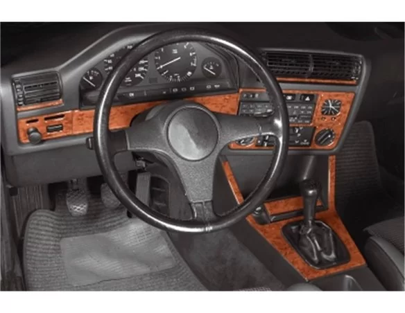 BMW 3 Series E30 1982—1994 3D Interior Dashboard Trim Kit Dash Trim Dekor 11-Parts - 1 - Interior Dash Trim Kit