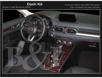 Mazda CX-5 KF ab 2017 3D Interior Dashboard Trim Kit Dash Trim Dekor 27-Parts - 1 - Interior Dash Trim Kit
