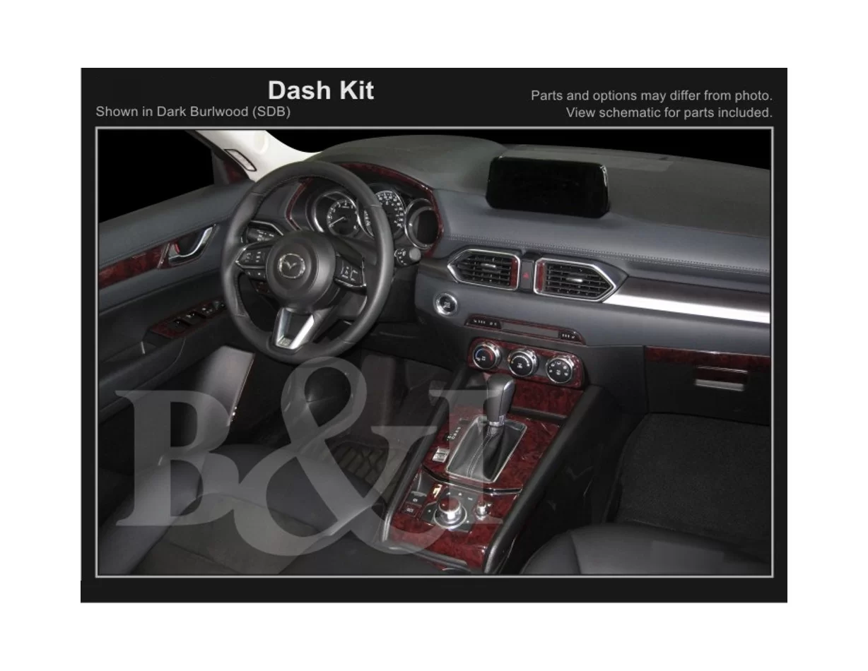 Mazda CX-5 KF ab 2017 3D Interior Dashboard Trim Kit Dash Trim Dekor 27-Parts - 1 - Interior Dash Trim Kit