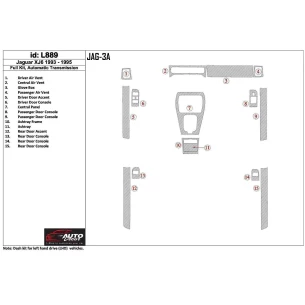 Jaguar XJ6 1993-1995 Full Set, Automatic Gear Interior BD Dash Trim Kit 2