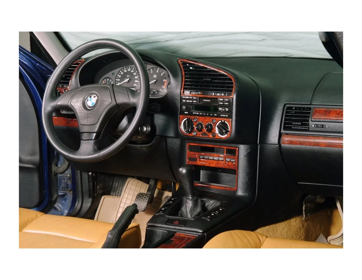 BMW 3 Series E36 01.91-04.98 3D Interior Dashboard Trim Kit Dash Trim Dekor 20-Parts - 1 - Interior Dash Trim Kit