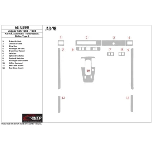 Jaguar XJS 1982-1992 Full Set, Automatic Gear, Shifter Type 2 Interior BD Dash Trim Kit 2