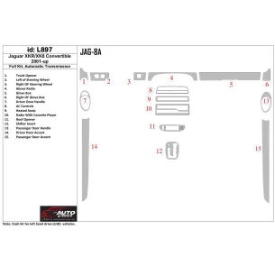 Jaguar XKR/XK8 2001-UP Full Set, Automatic Gear Interior BD Dash Trim Kit