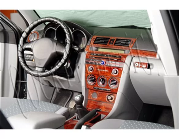Mazda Mazda 3 06.04-12.09 3D Interior Dashboard Trim Kit Dash Trim Dekor 25-Parts - 1 - Interior Dash Trim Kit