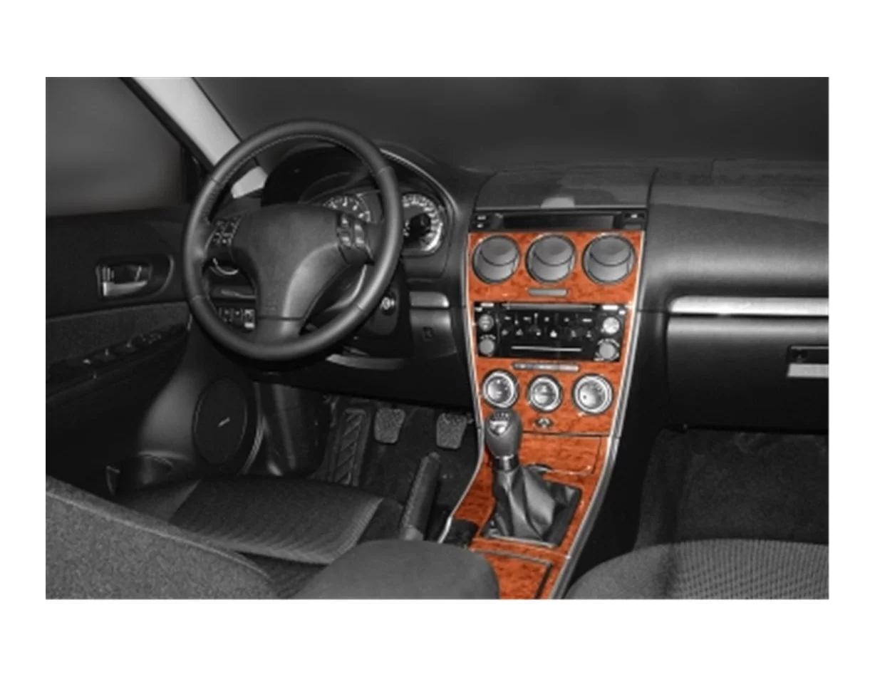 Mazda Mazda 6 06.04-12.07 3D Interior Dashboard Trim Kit Dash Trim Dekor 34-Parts - 1 - Interior Dash Trim Kit