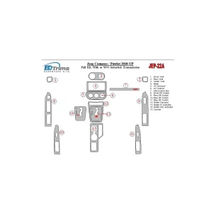 Jeep Compass/Patriot 2009-UP Interior BD Dash Trim Kit 2