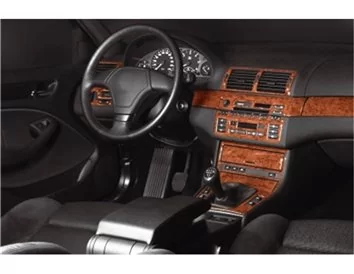 BMW 3 Series E46 04.98-12.04 3D Interior Dashboard Trim Kit Dash Trim Dekor 25-Parts - 1 - Interior Dash Trim Kit