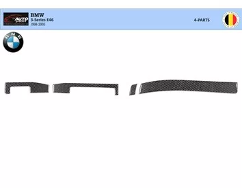 BMW 3 Series E46 04.98-12.04 3D Interior Dashboard Trim Kit Dash Trim Dekor 4-Parts - 1 - Interior Dash Trim Kit