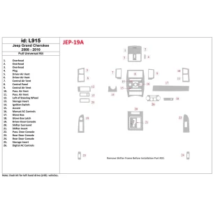 Jeep Grand Cherokee 2008-2010 Full Universal Set Interior BD Dash Trim Kit 2