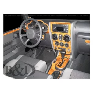 Jeep Wrangler 2007-2010 Full Set, Automatic Gear Interior BD Dash Trim Kit 2