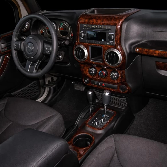 Jeep Wrangler 2011-UP Automatic Gearbox Interior BD Dash Trim Kit