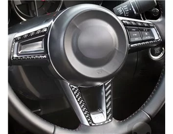 Mazda MX-5 Miata ND Mk4 2015-2020 3D Interior Dashboard Trim Kit Dash Trim Dekor 25-Parts - 7 - Interior Dash Trim Kit