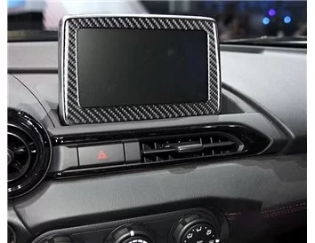 Mazda MX-5 Miata ND Mk4 2015-2020 3D Interior Dashboard Trim Kit Dash Trim Dekor 25-Parts - 8 - Interior Dash Trim Kit