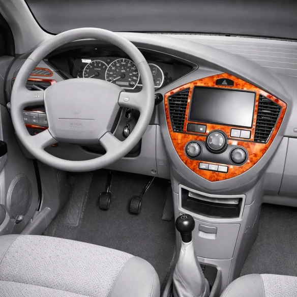 Kia Carens 07.02-10.06 3D Interior Dashboard Trim Kit Dash Trim Dekor 6-Parts