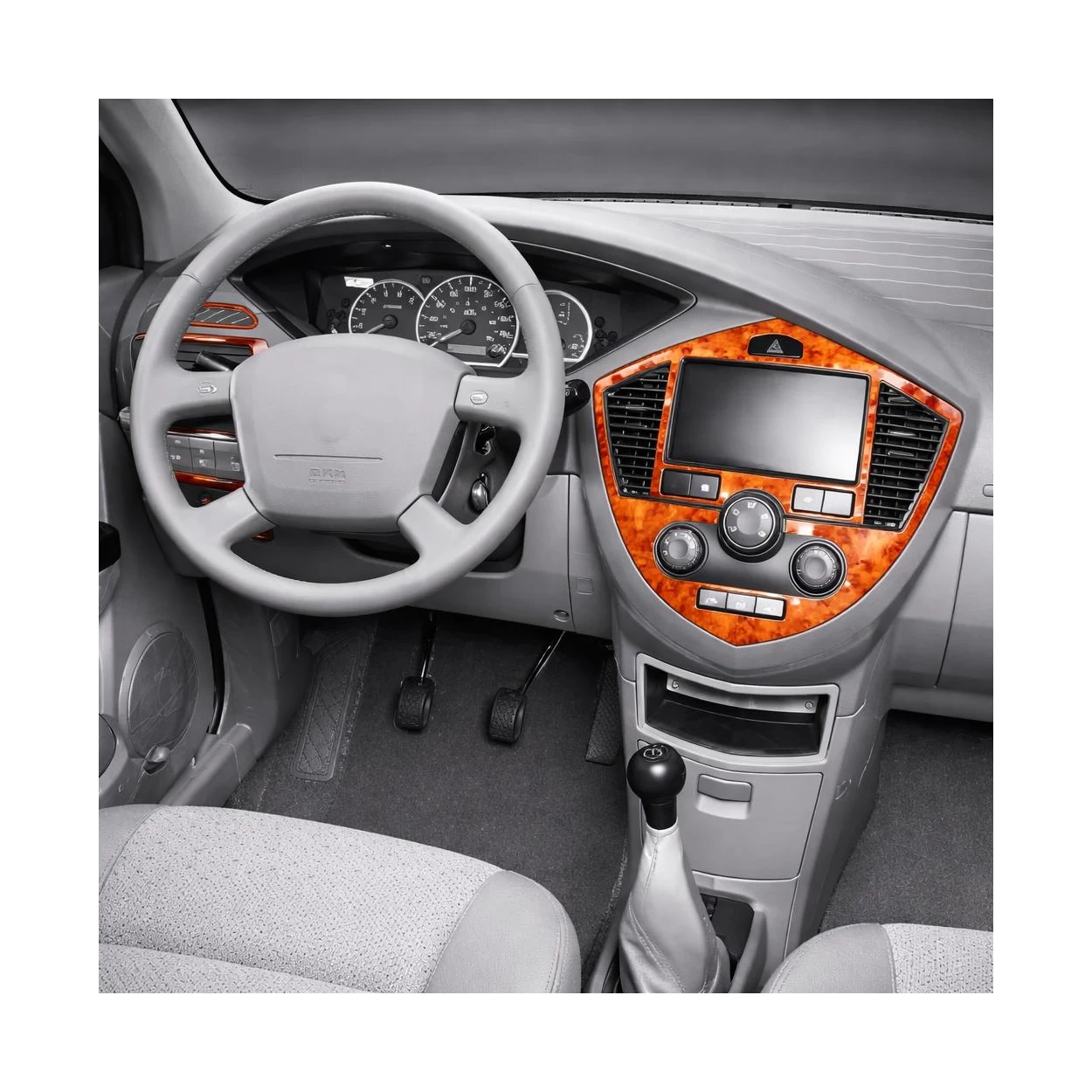 Kia Carens 07.02-10.06 3D Interior Dashboard Trim Kit Dash Trim Dekor 6-Parts