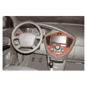 Kia Carens 07.02-10.06 3D Interior Dashboard Trim Kit Dash Trim Dekor 6-Parts