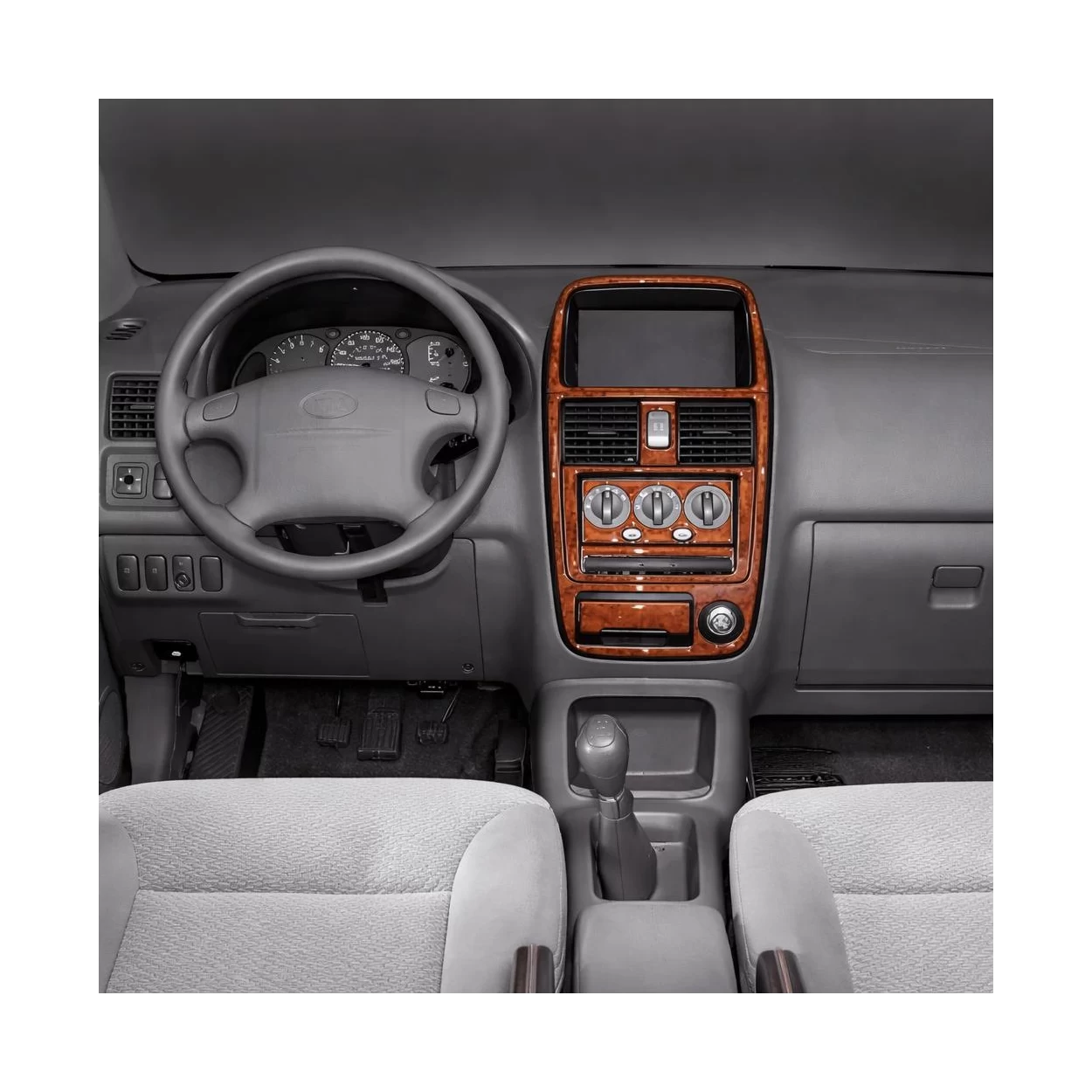 Kia Carens 10.00-06.02 3D Interior Dashboard Trim Kit Dash Trim Dekor 7-Parts