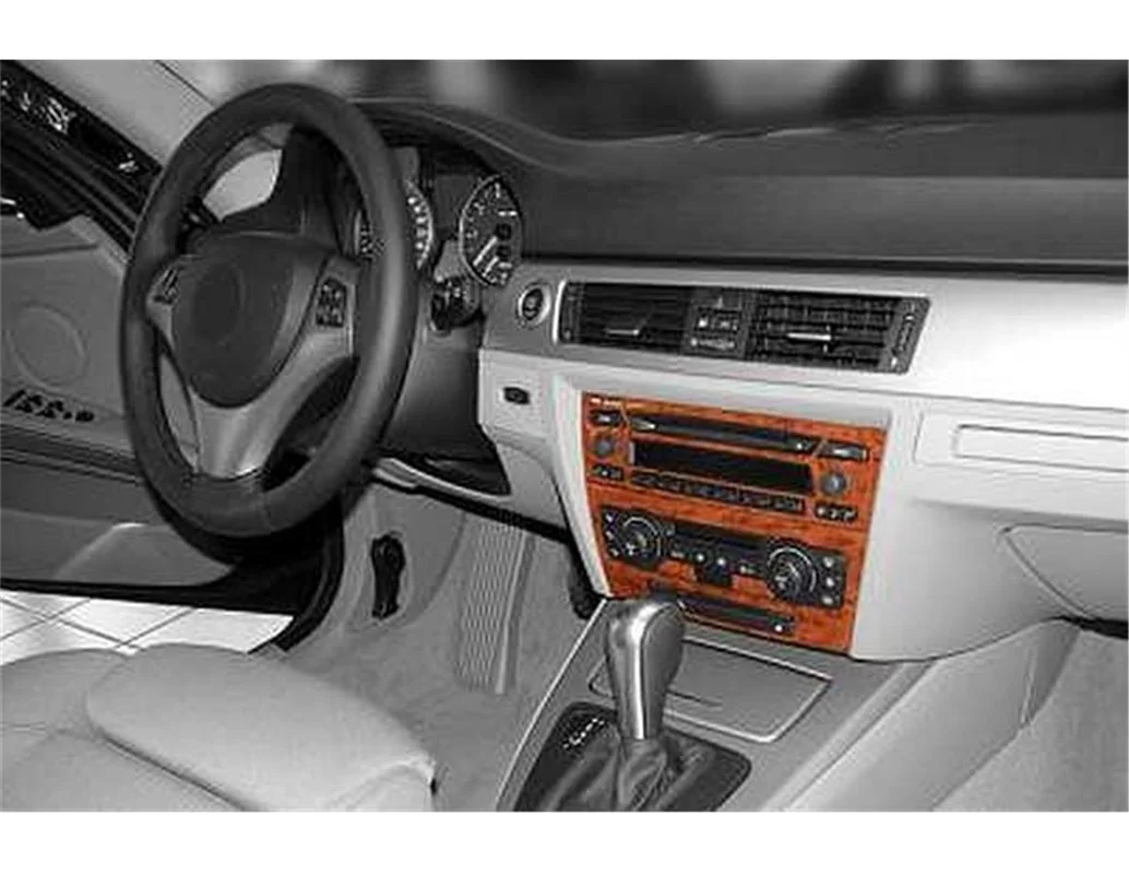 BMW 3 Series E90 01.06-12.10 3D Interior Dashboard Trim Kit Dash Trim Dekor 18-Parts - 1 - Interior Dash Trim Kit