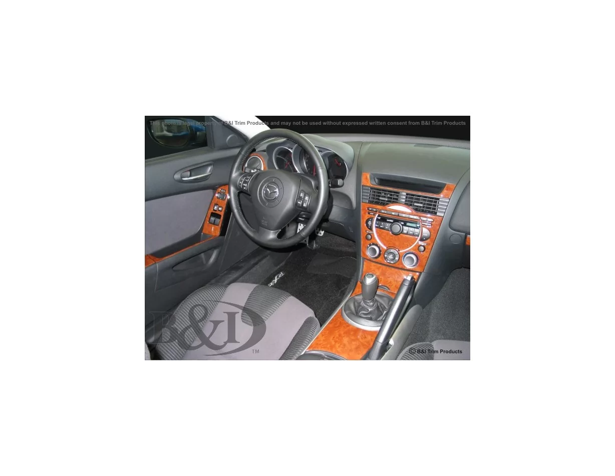 Mazda RX-8 2003-2007 Full Set, With NAVI system Interior BD Dash Trim Kit - 1 - Interior Dash Trim Kit