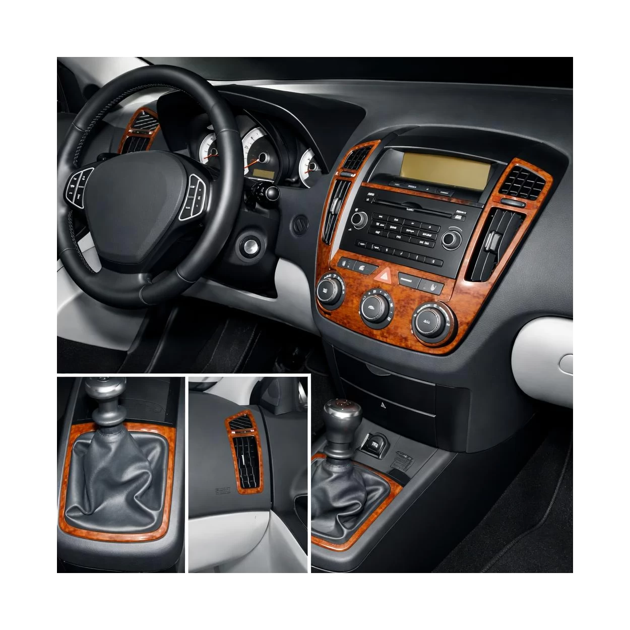 Kia Cee'd 01.2007 3D Interior Dashboard Trim Kit Dash Trim Dekor 8-Parts