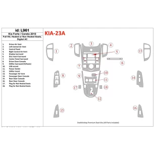 KIA Cerato 2010-2011 Full Set, Sedan Interior BD Dash Trim Kit 2