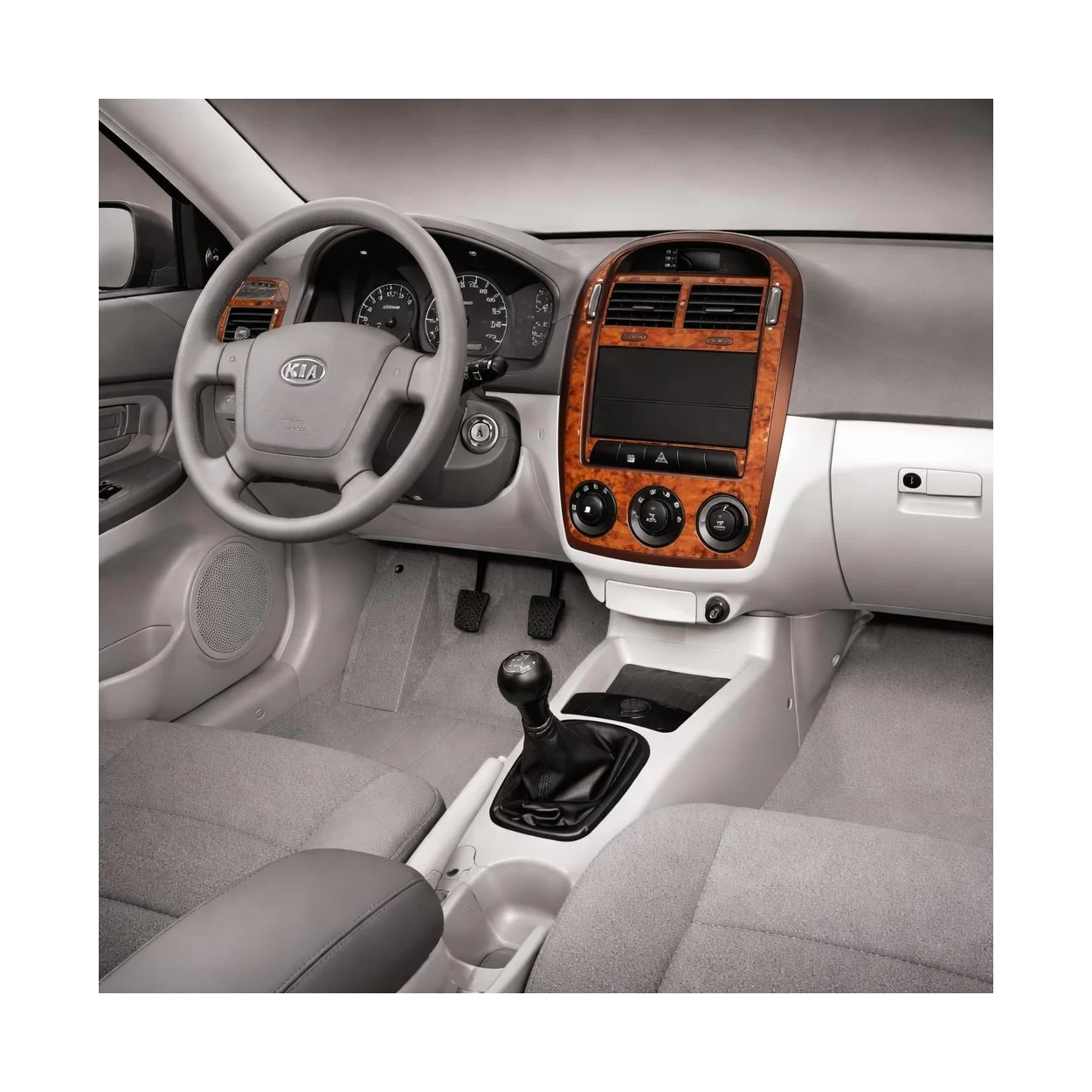 Kia Cerato LX Sedan 05.04-03.07 3D Interior Dashboard Trim Kit Dash Trim Dekor 8-Parts