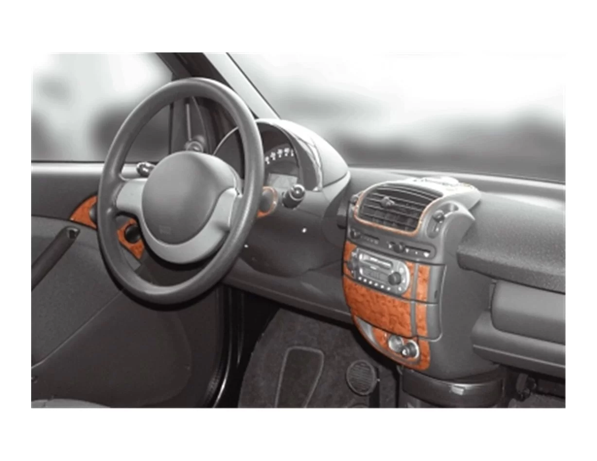 Mcc Smart Smart 07.1998 3D Interior Dashboard Trim Kit Dash Trim Dekor 22-Parts - 1 - Interior Dash Trim Kit