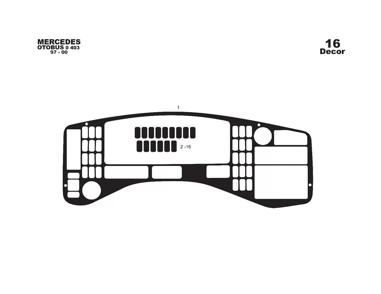 Mercedes 0 403 01.93-01.00 3D Interior Dashboard Trim Kit Dash Trim Dekor 16-Parts - 1 - Interior Dash Trim Kit