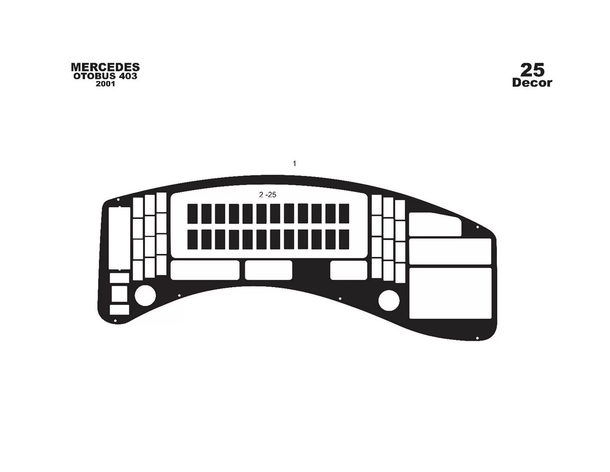 Mercedes 0 403 01.97-01.00 3D Interior Dashboard Trim Kit Dash Trim Dekor 17-Parts - 1 - Interior Dash Trim Kit