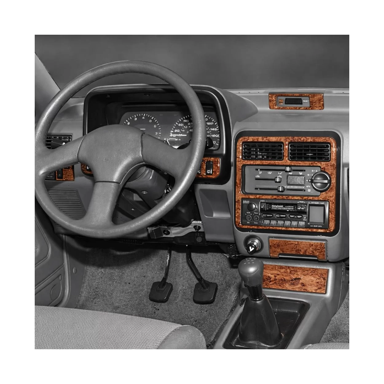 Kia Pride 03.1995 3D Interior Dashboard Trim Kit Dash Trim Dekor 17-Parts