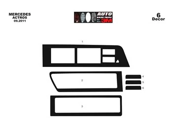 Mercedes Actros Antos 09.2011 3D Interior Dashboard Trim Kit Dash Trim Dekor 6-Parts