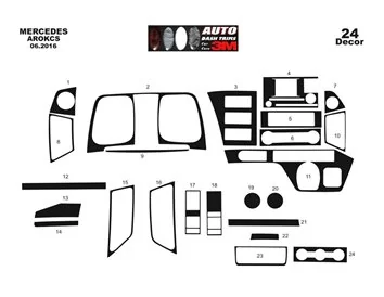 Mercedes Actros Antos 09.2016 3D Interior Dashboard Trim Kit Dash Trim Dekor 24-Parts